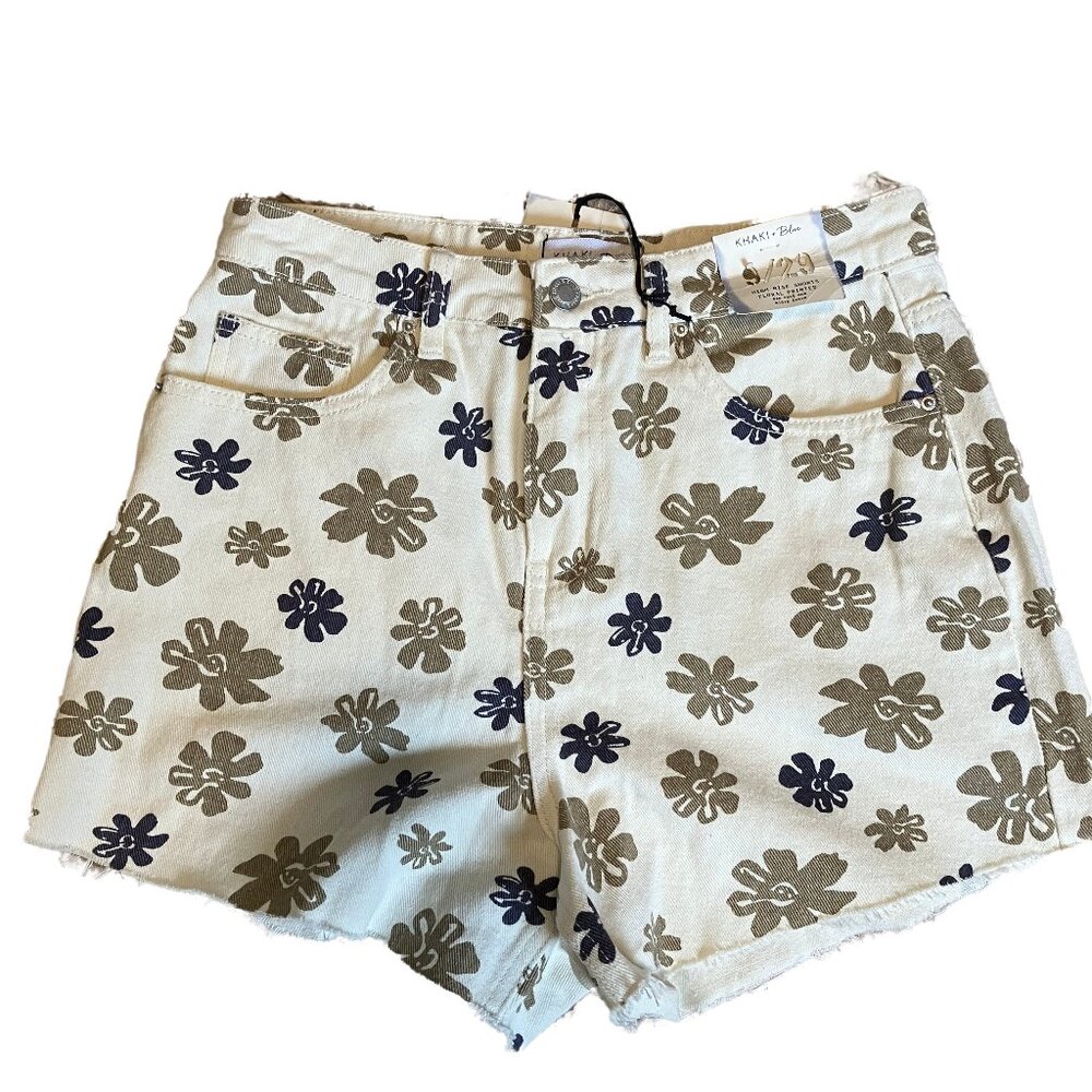 NWT Khaki & Blue Denim Shorts Size: 9